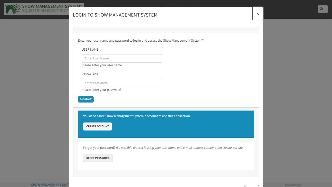 SHOW MANAGEMENT SYSTEM™ HORSE SHOW ENTRY PLATFORM