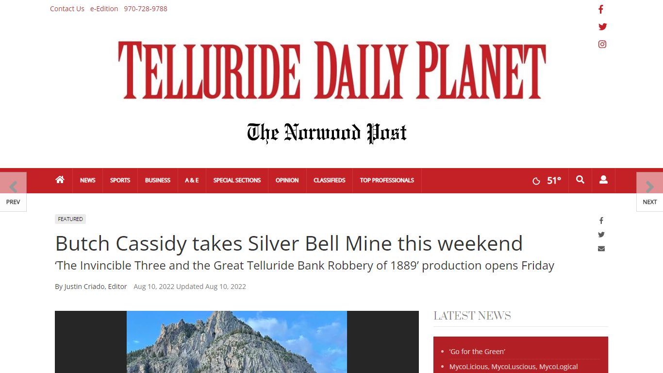 Butch Cassidy takes Silver Bell Mine this weekend | Arts ...